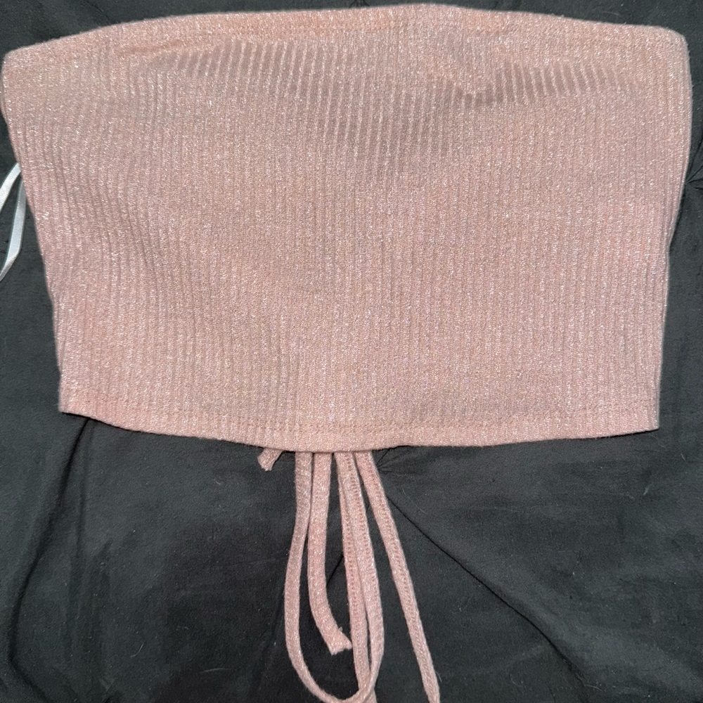 SHEIN Pink Glitter Crop Top
